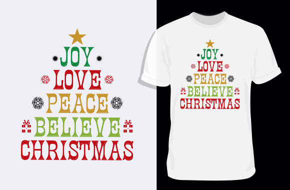 Joy Love Peace Christmas T-shirt: A Designer’s Embroidery Review