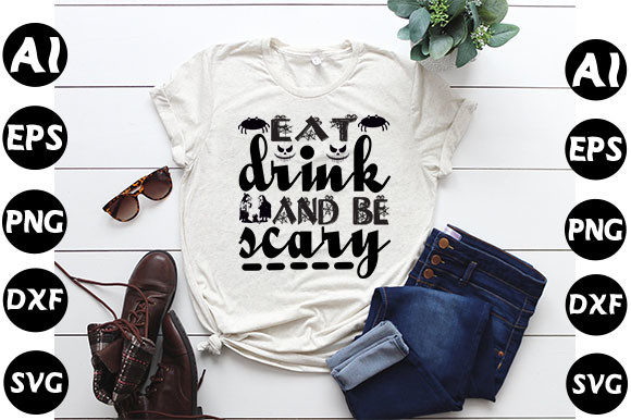 Reviewing the Halloween Quote Design: Eat Drink and B
